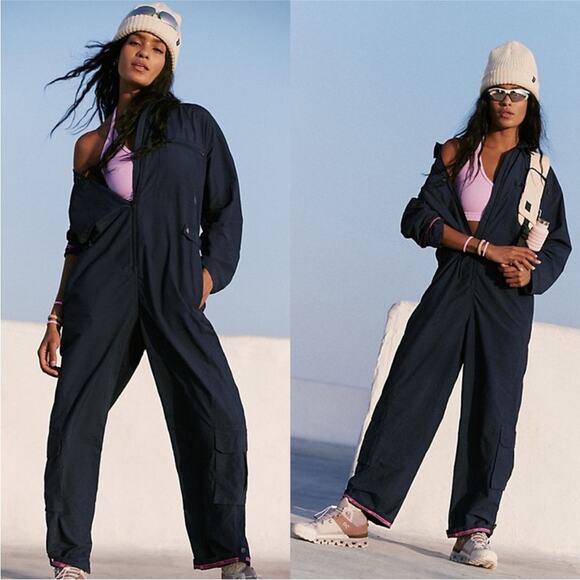 NEW Free People Movement Mesmerize Me Coveralls Size XS - Picture 1 of 13